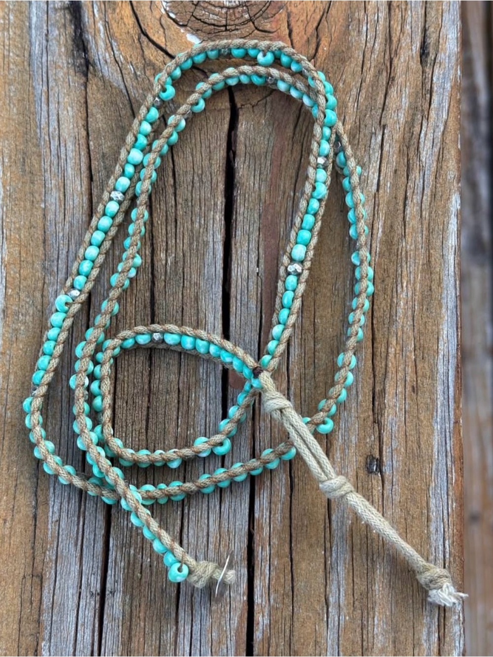 Turquoise Beaded wrap bracelet